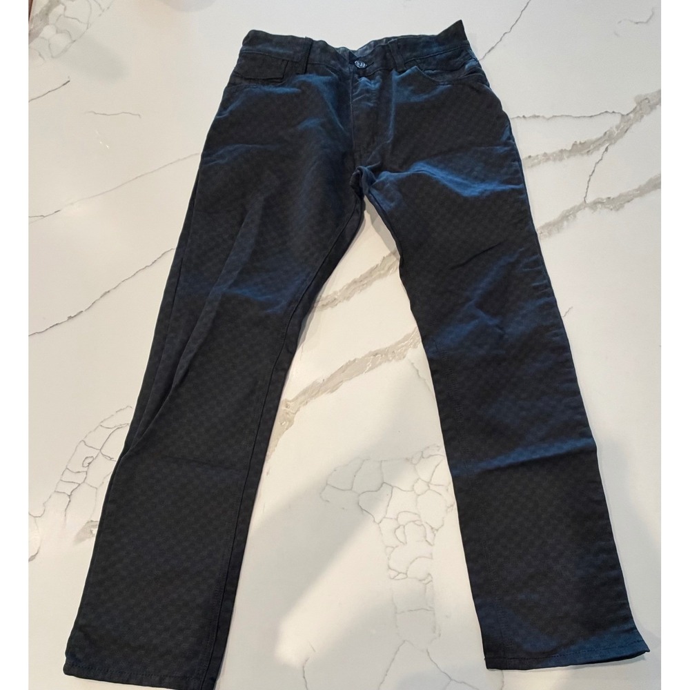 Chuxx Premium Denim Wear Mens 32x32 Black Textured Pattern Straight Leg Pants